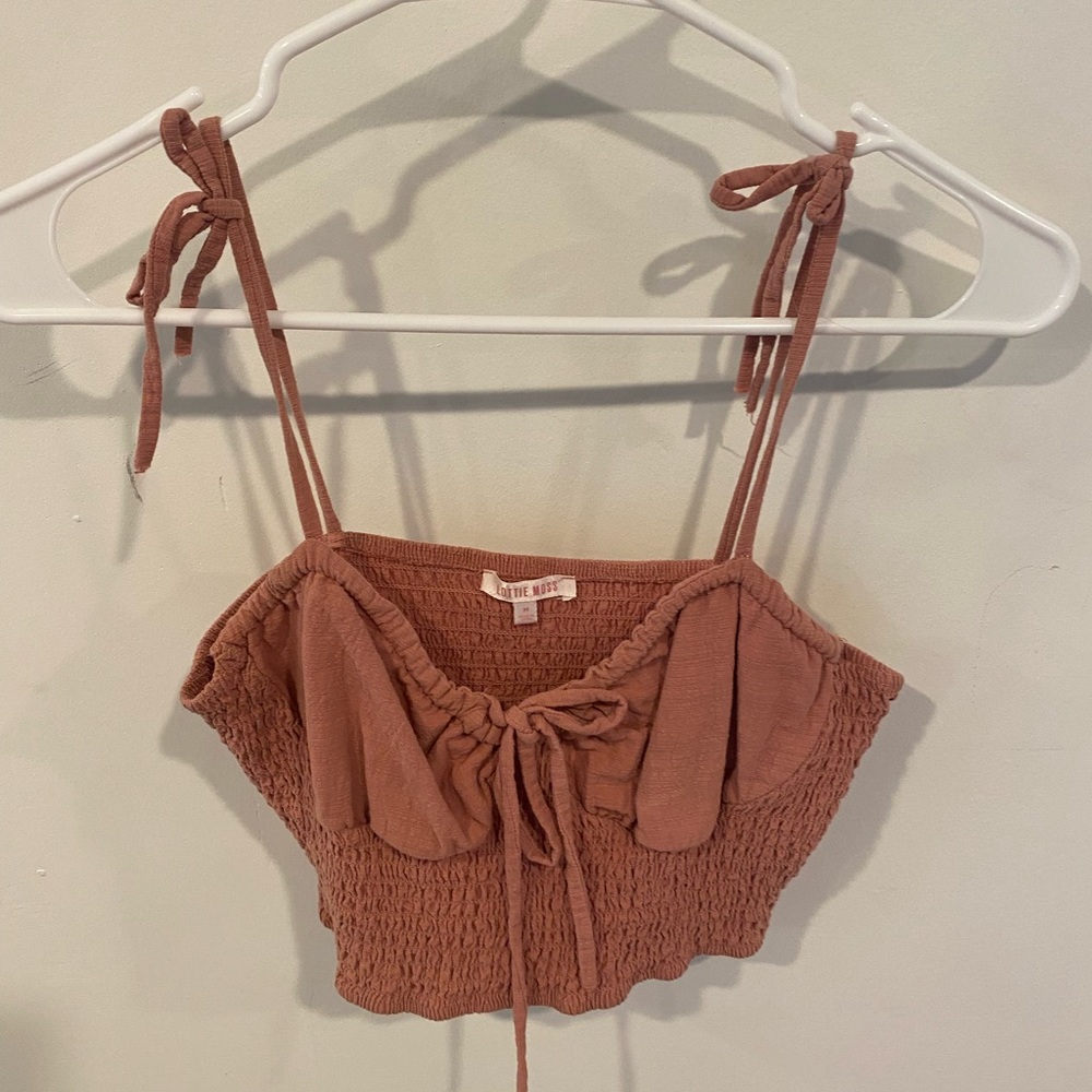 Mauve pink crop top